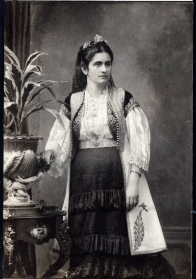 Portrait of Milena Vukotic, Princess of Montenegro by French Photographer
